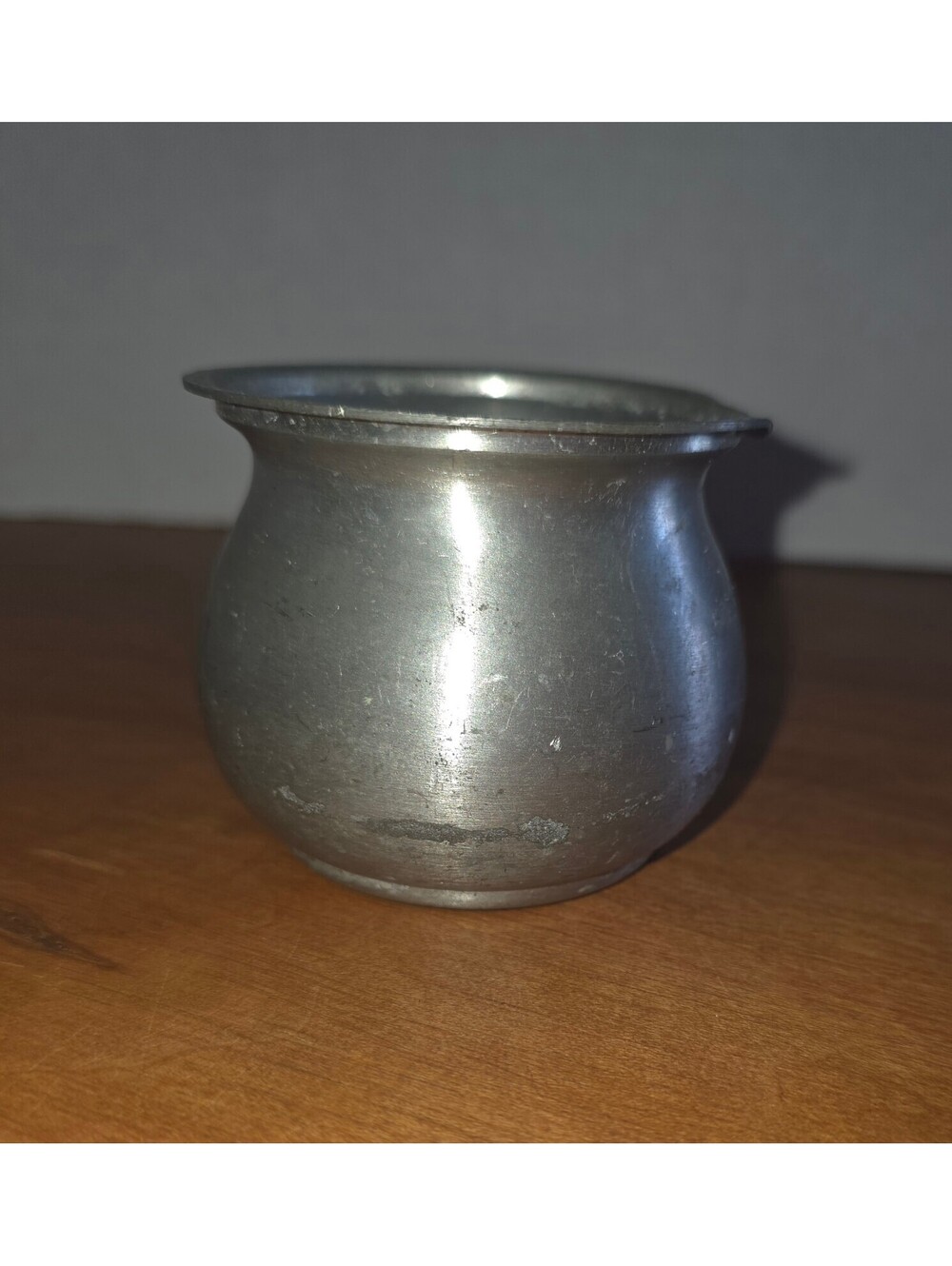 Small vintage pewter cup